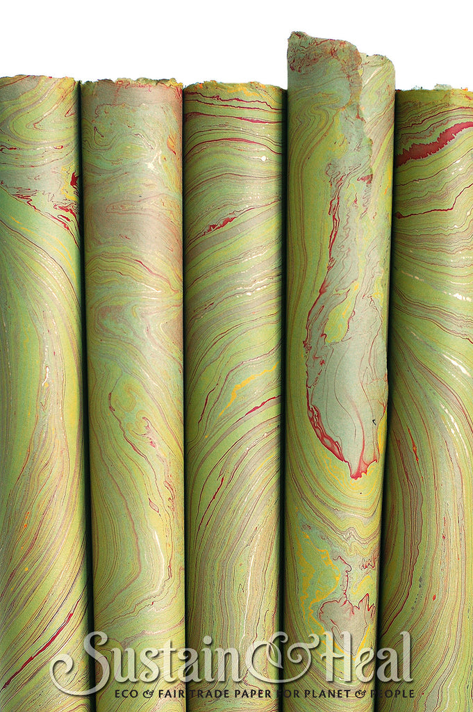 fair trade sage green marble paper - De Milo Design Studio ...