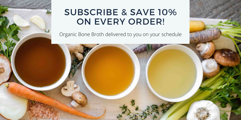 subscribe and save on organic bone broth from Bluebird Provisions