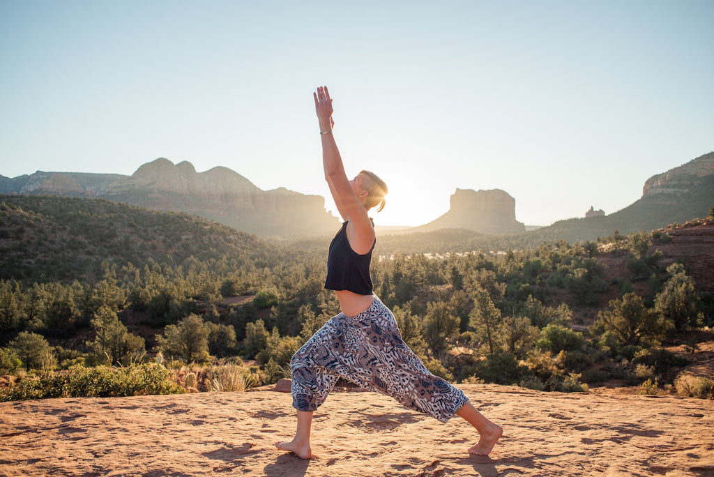 woman doing yoga 