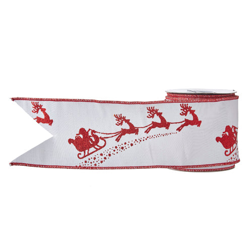 Santa and Reindeer Ribbon