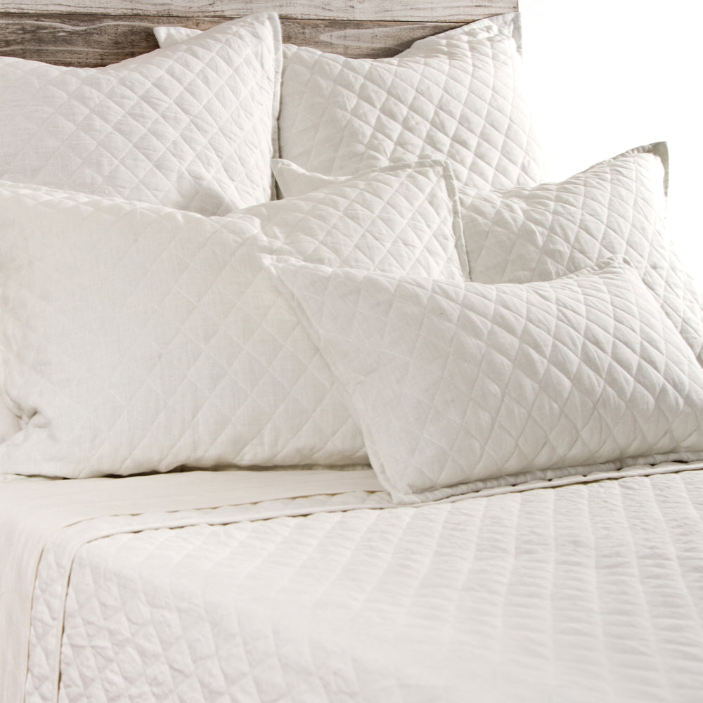 White Quilted King Coverlet T A Lorton