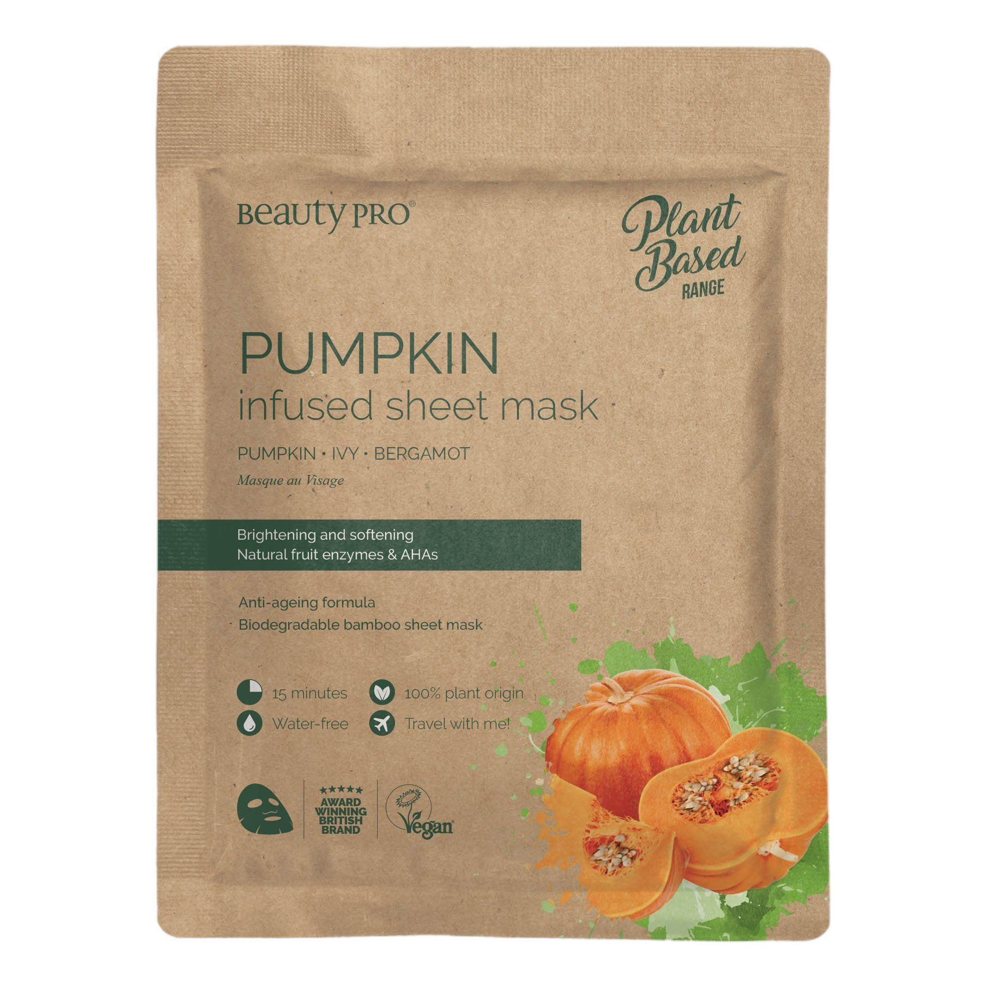 Beauty Pro Plant Based Pumpkin Infused ansiktsmaske