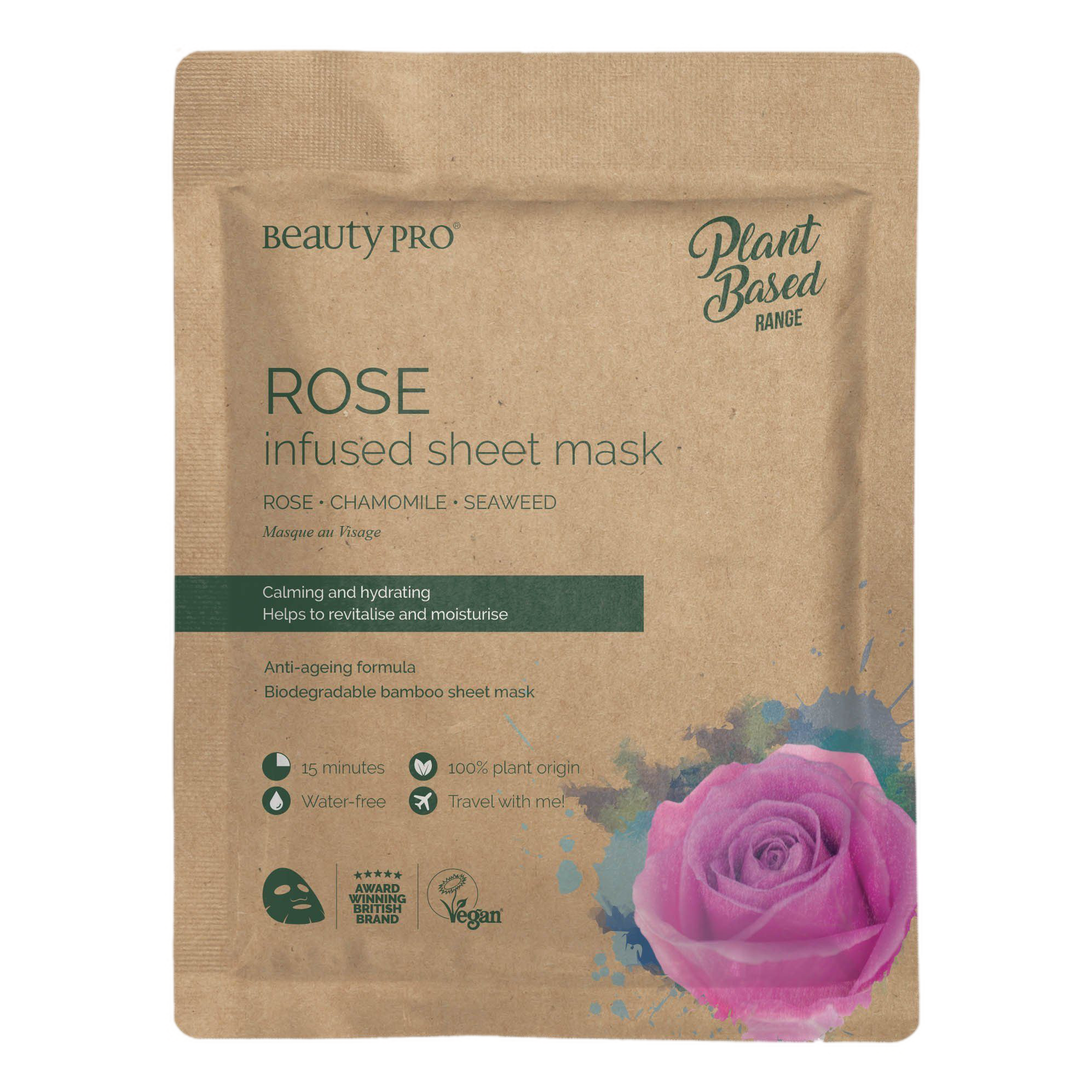 Bilde av Beauty Pro Plant Based Rose Infused Ansiktsmaske