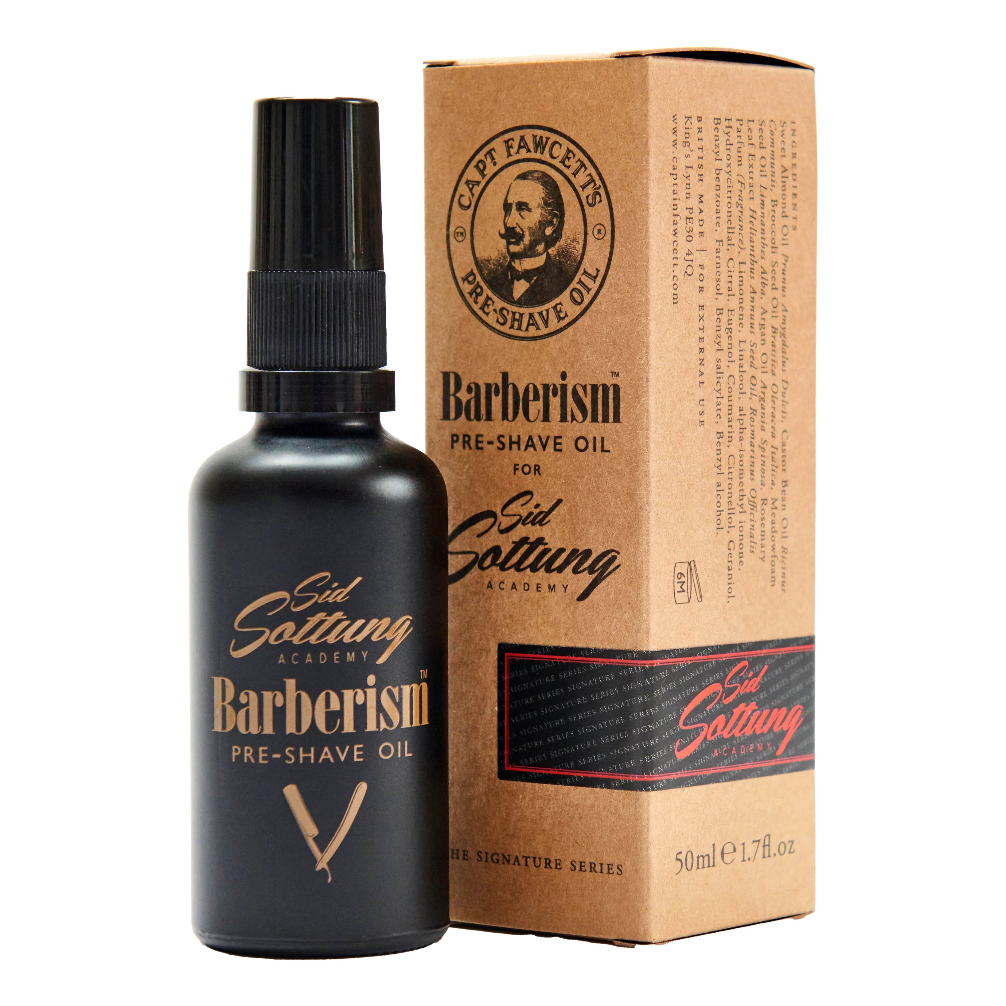 Captain Fawcett's Barberism Pre-Shave Oil barberolje