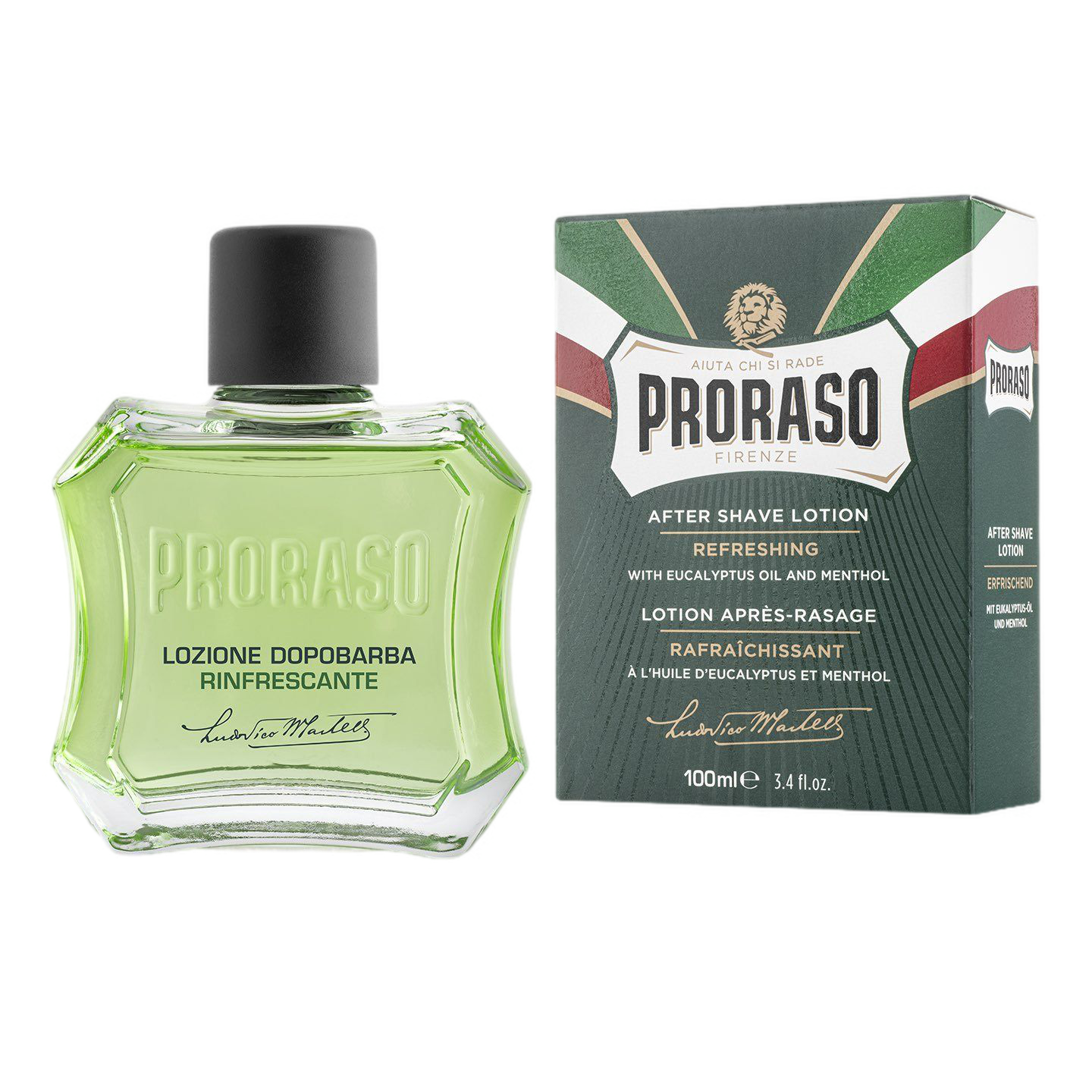 Proraso Aftershave Lotion etterbarberingsvann - Eukalyptus og mentol