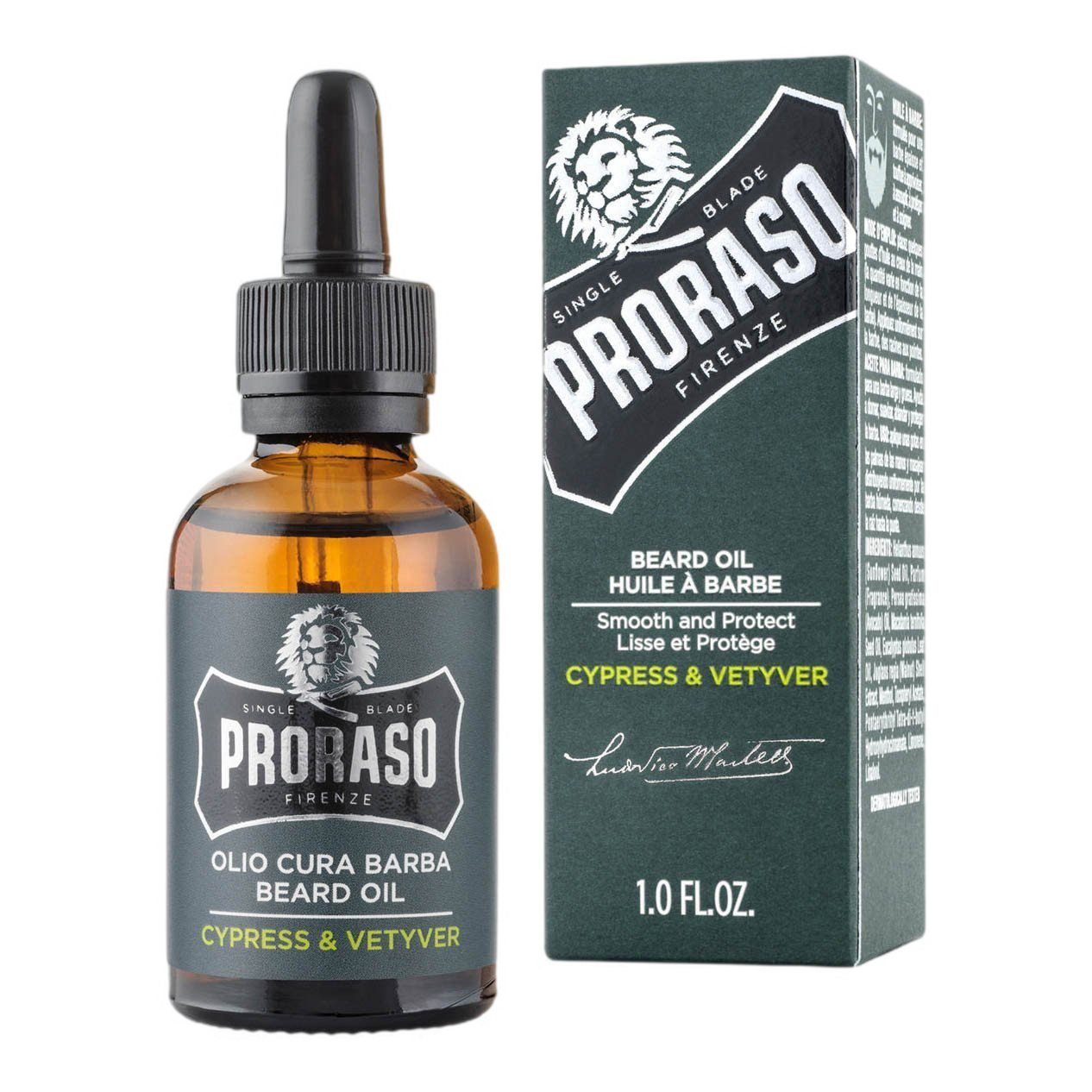 Proraso skjeggolje - Sypress og vetiver