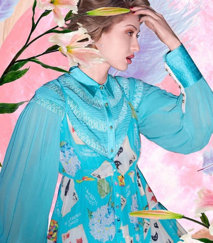 The Belgravia Shirt (under a dress) | Photography & styling - Brenda Nasr | Model - Holland Smith  - April 2021