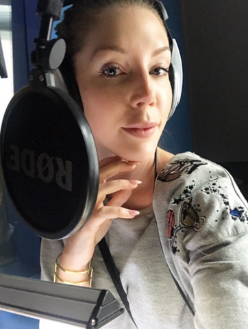 Katherine Ryan, Comedian and Presenter wearing the Northwick Embroidered Sweat Top - September 2017