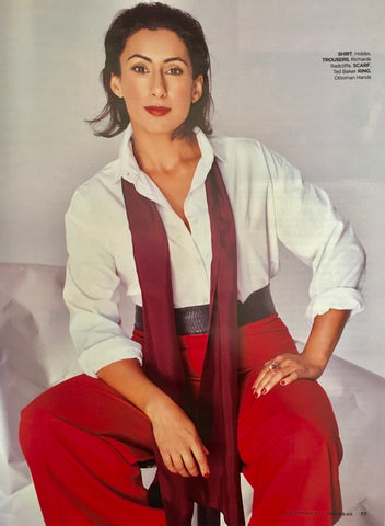 Saira Khan, Businesswoman and Presenter wearing the Sloane Trouser and Richmond Leather Cropped Trouser, You Magazine, styled by Rachel Gold - 19th November 2017