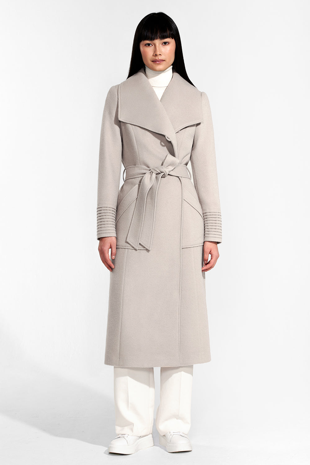 Long Wide Collar Wrap Coat – SENTALER