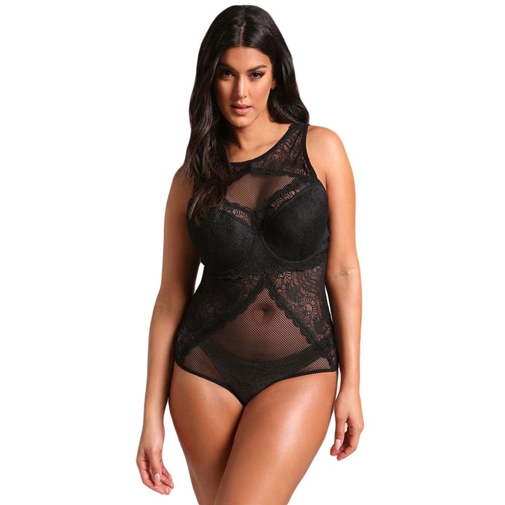 plus size lace teddy romper