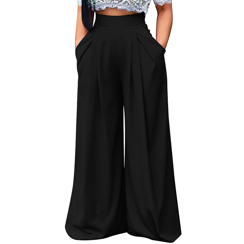 Wide Leg Pleat Front Palazzo Pants – THEONE APPAREL