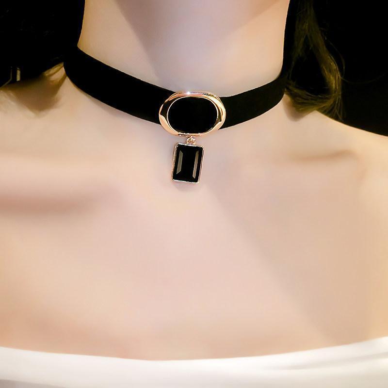 Elegant Black And Gold Choker Necklace Theone Apparel 5916