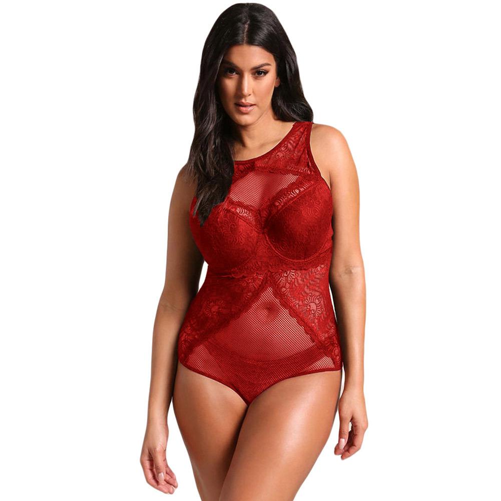 plus size lace teddy romper