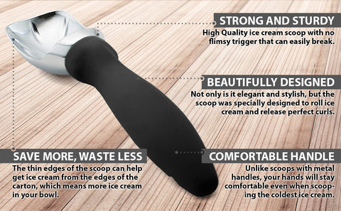 Ice Cream Scoops Set, Ice Cream Scoop With Trigger, Multiple Size