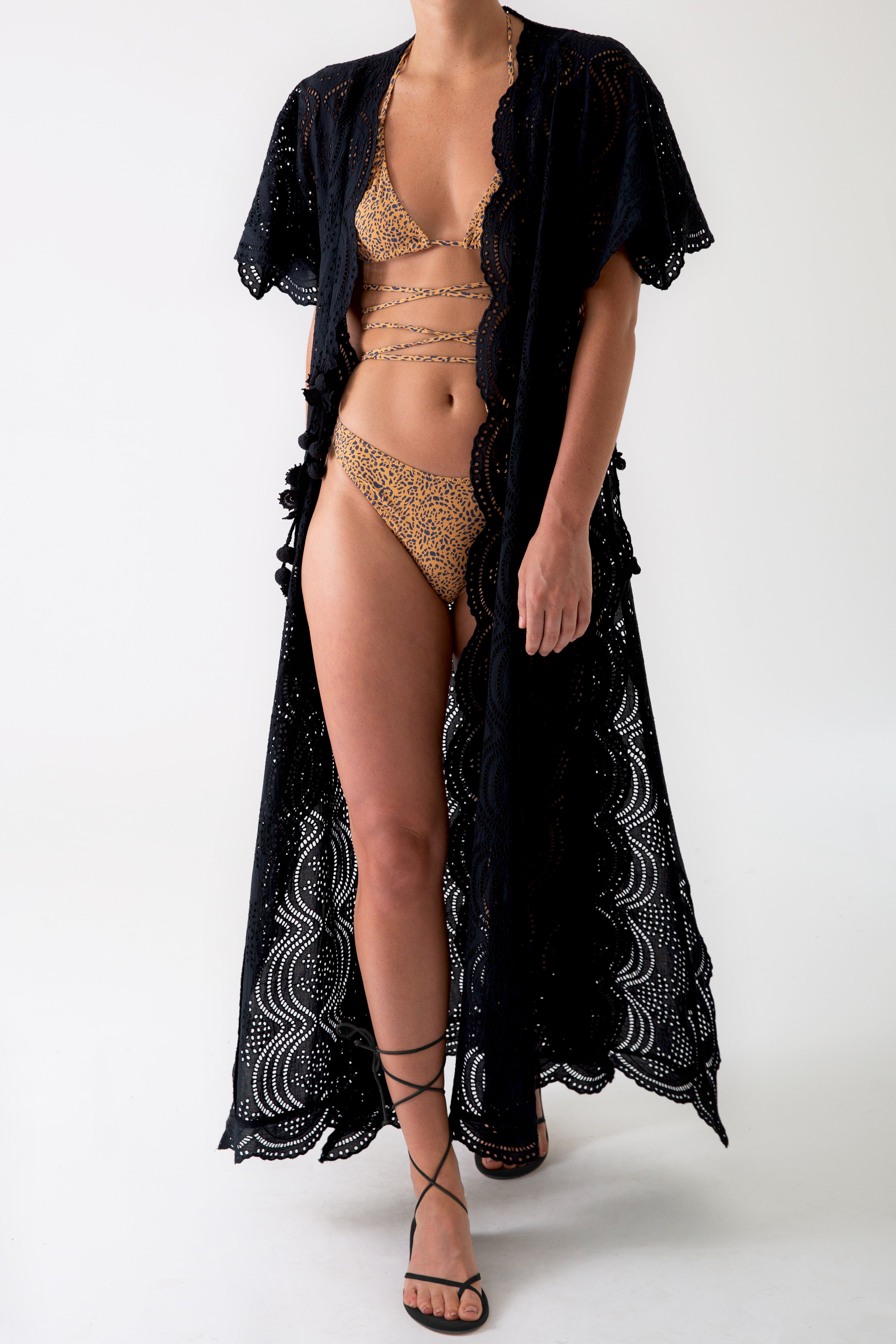 Imani Scalloped Lace Coverup Coat - Miguelina product image