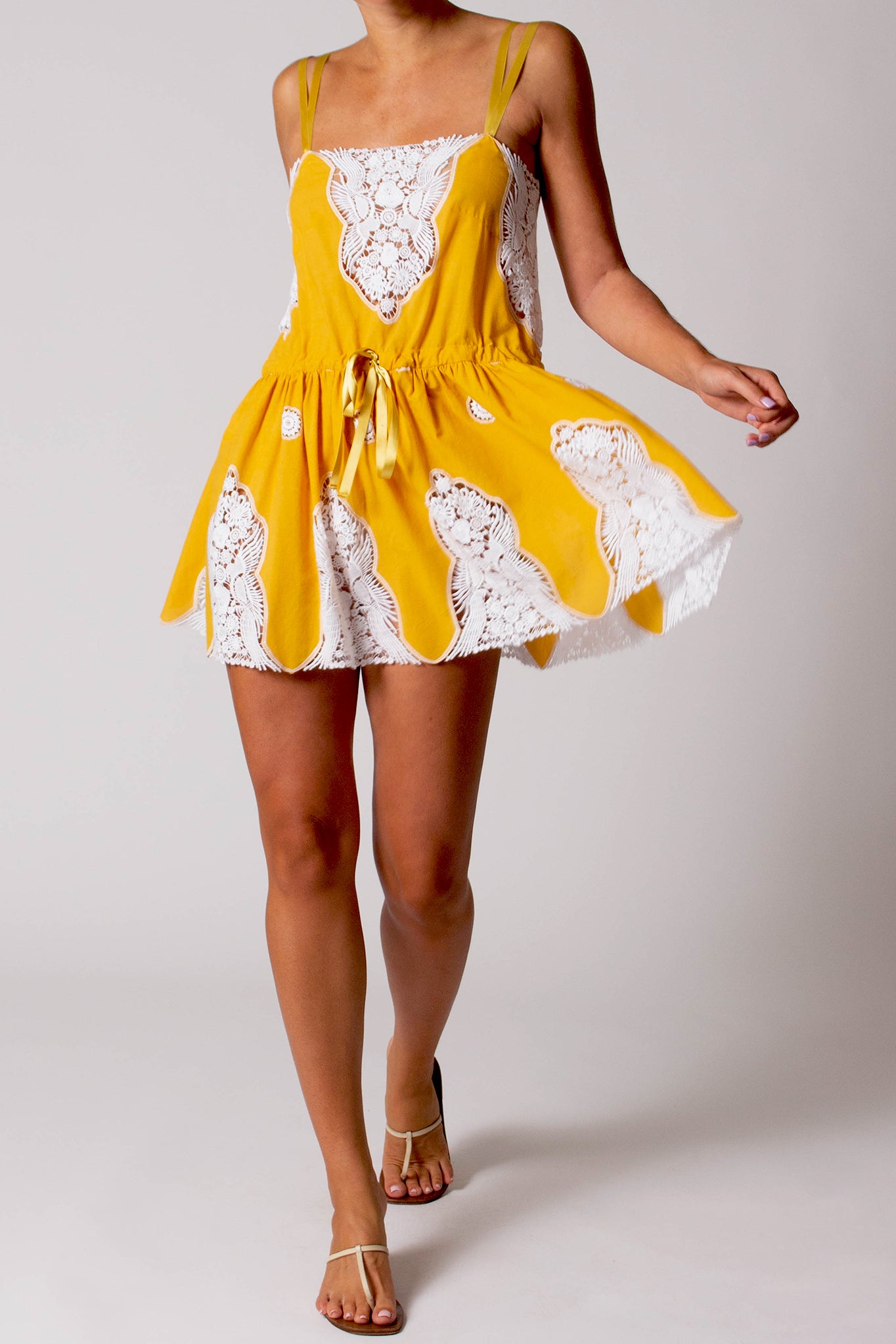 Brielle Falcon Embroidery Mini Dress - Passionfruit - Miguelina product image