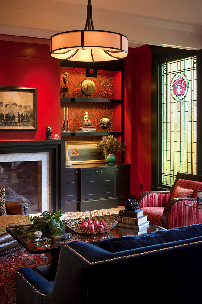 Red Living Room - Suzanne Childress Design