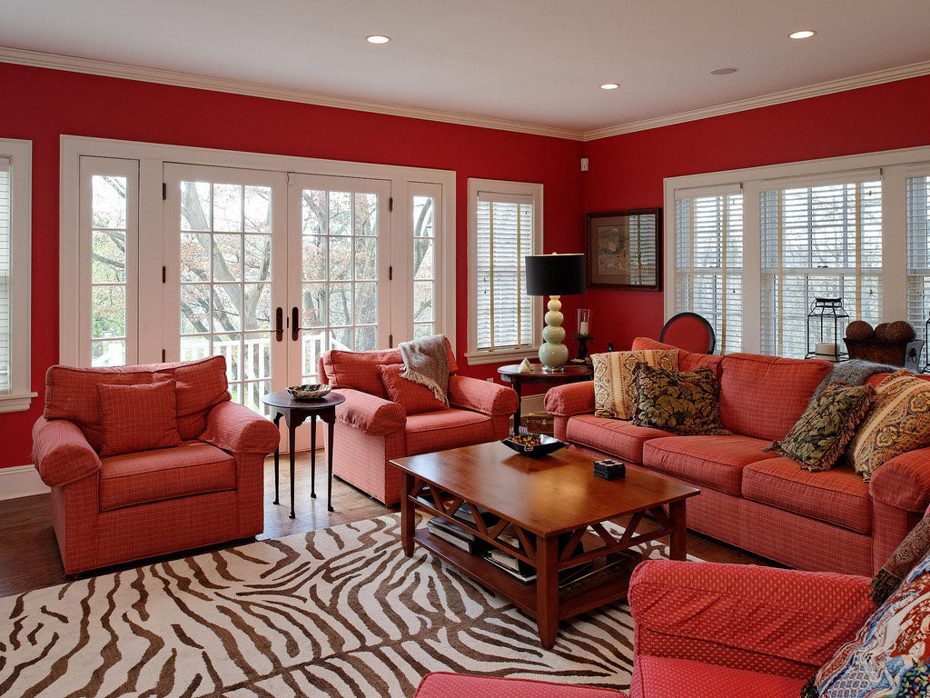 Red Living Room - Therese Valvano 