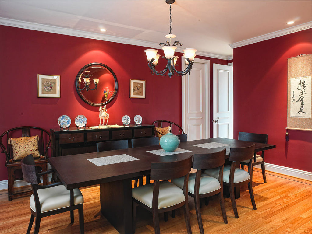 Red dining room 