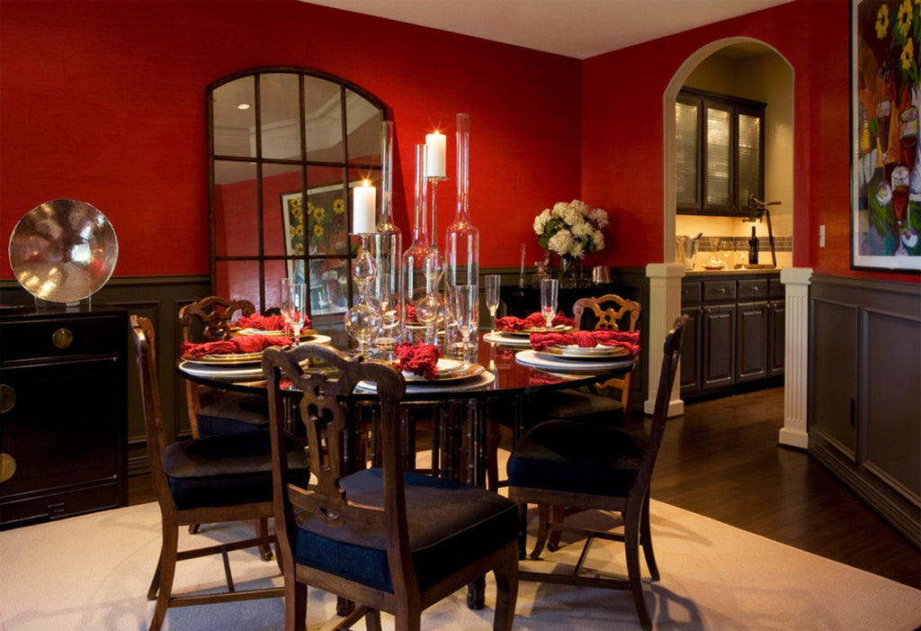 Red Dining Room - Jennifer Myers & Associates