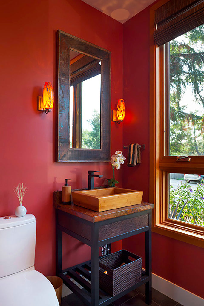 Red Bathroom - Moderna Homes