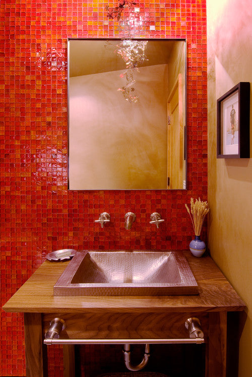 Red Bathroom - Ward-Young Architecture & Planning 
