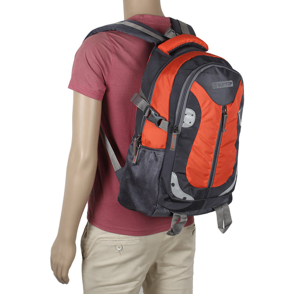 Suntop Neo 9 26 L Medium Backpack(Grey and Orange Checks)