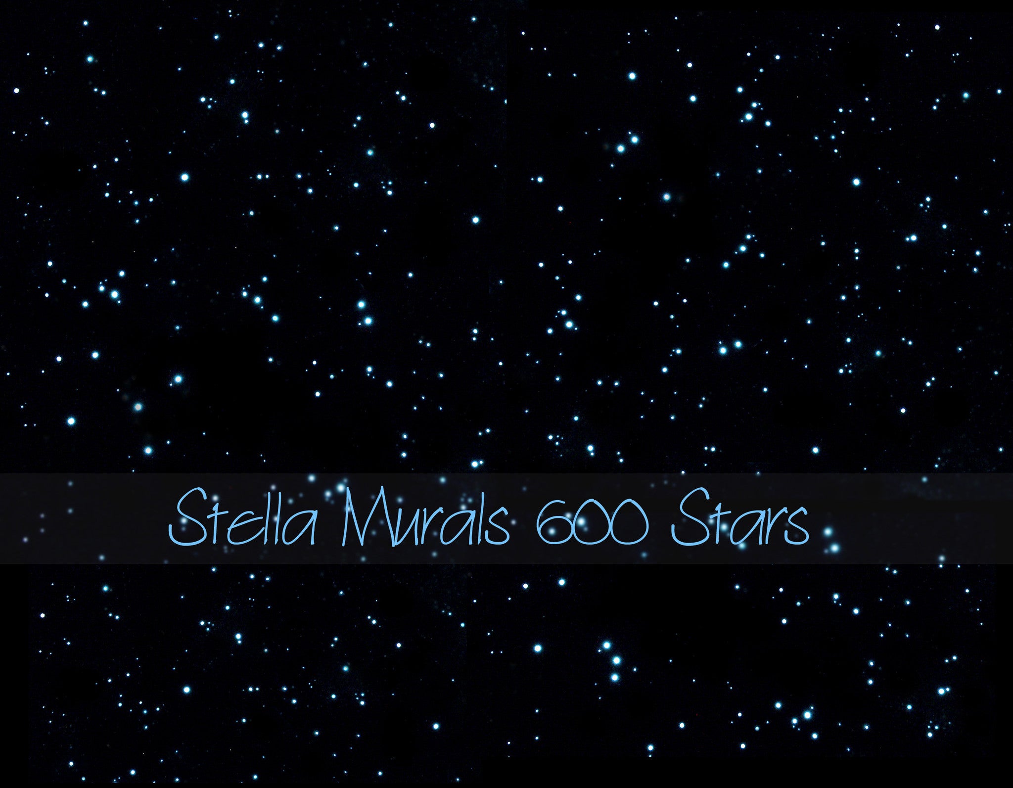 Glow in the Dark Mural  Moon and Sparkle Stars - Stella Murals