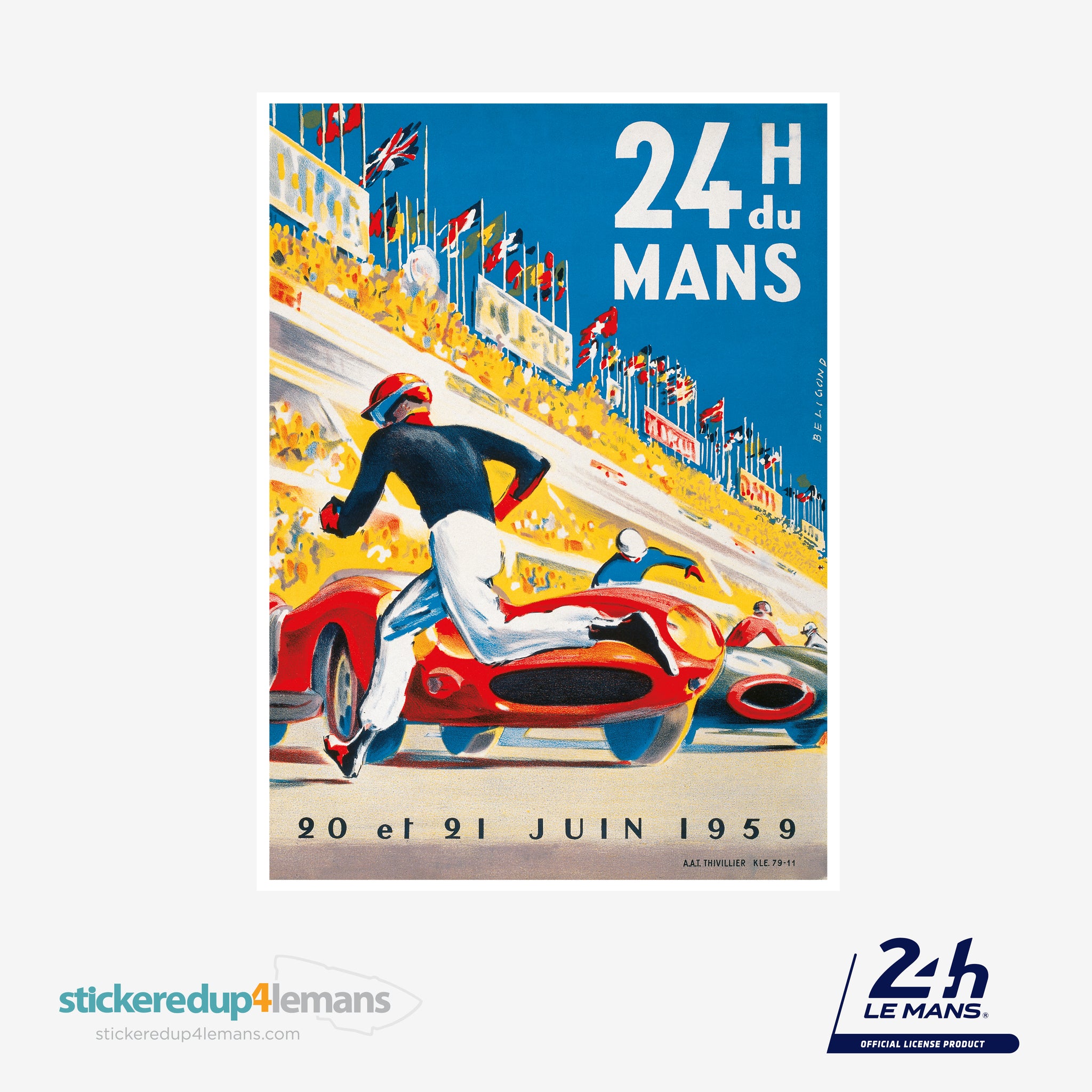 Le Mans 24h logo Door Flag Tab Sticker/Decal - StickeredUp4LeMans
