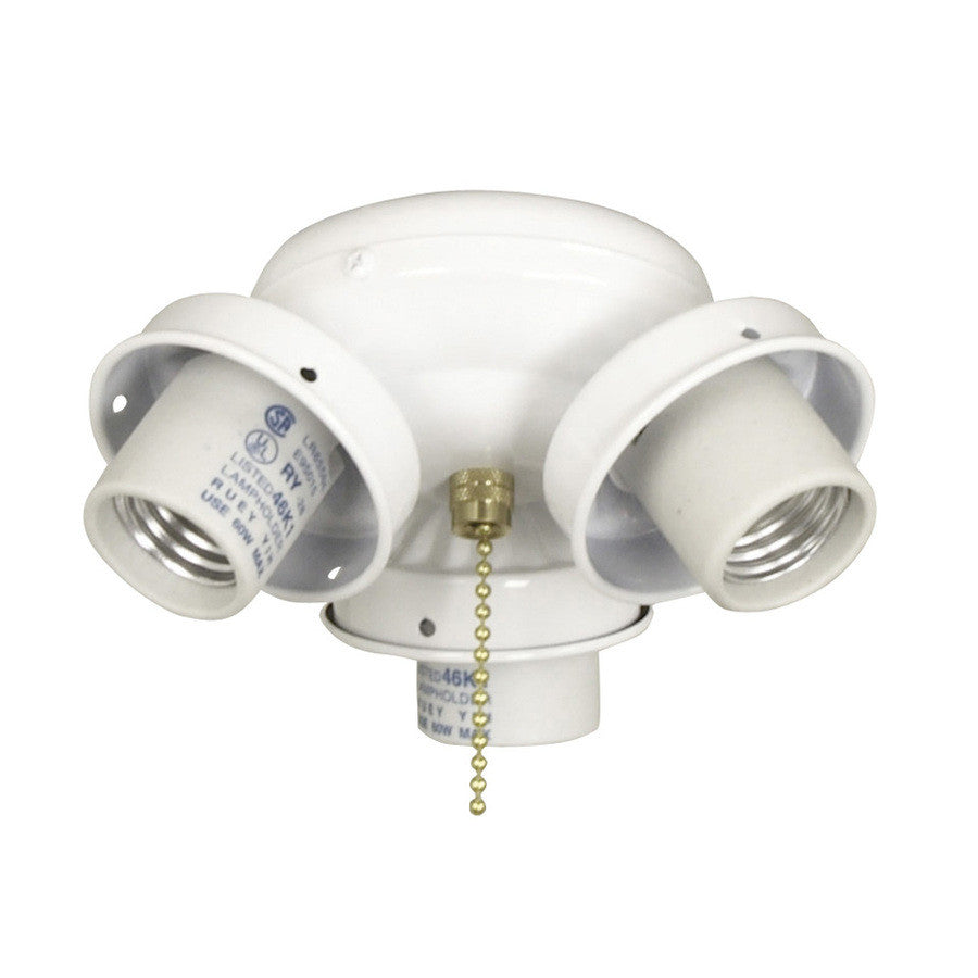 Litex 3 Light White A 15 Candelabra Base Ceiling Fan Light Kit