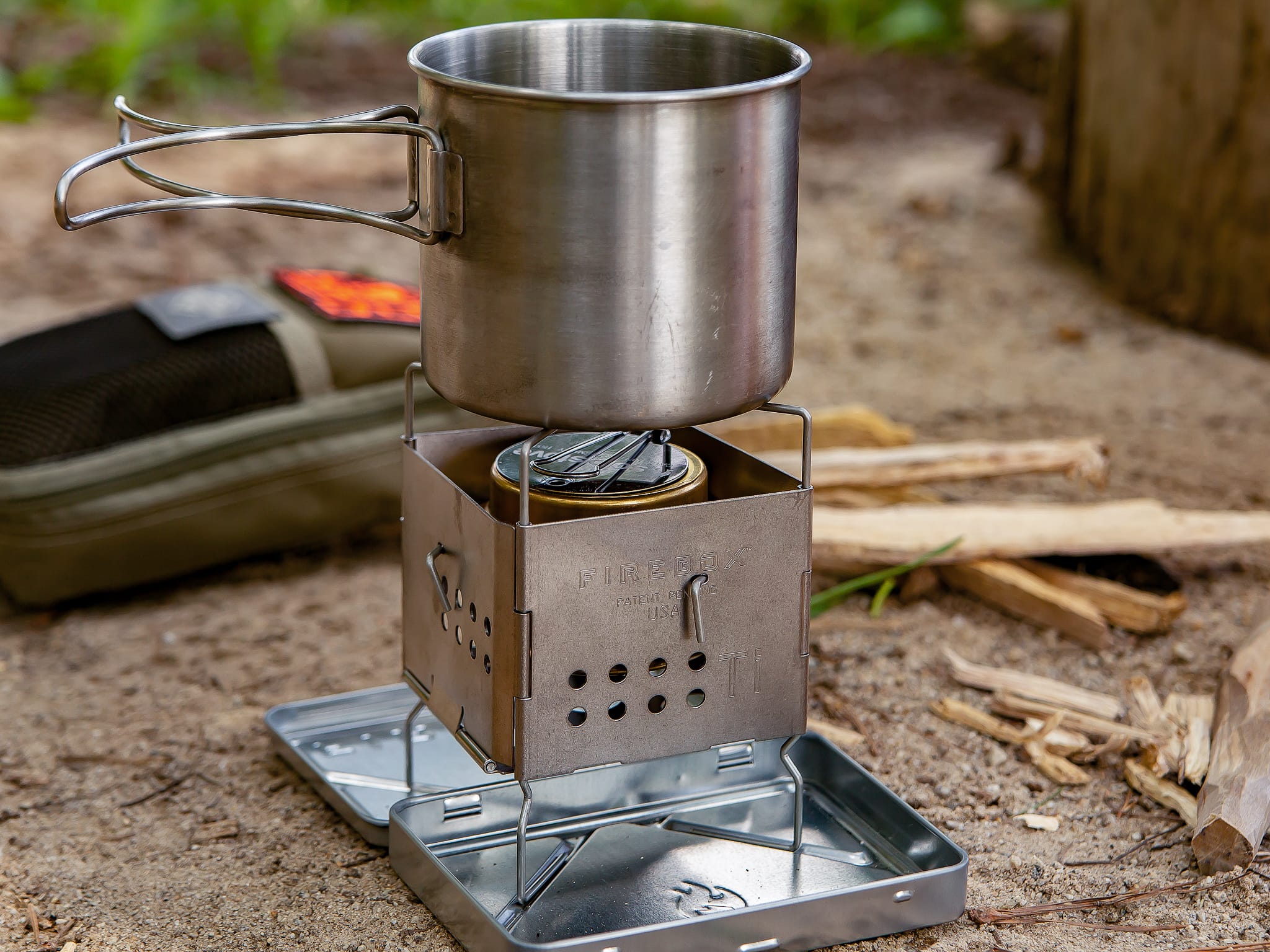 プチギフト 新品未使用 FIREBOX nano stove titanium Xケース付き