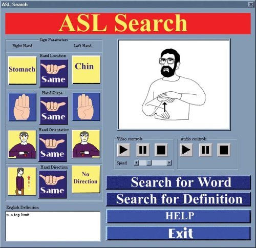 Asl American Sign Language Ultimate Dictionary For Windows Only Aramedia