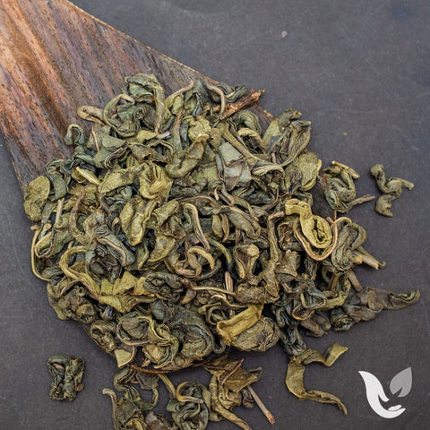 Pure Ceylon green tea leaves