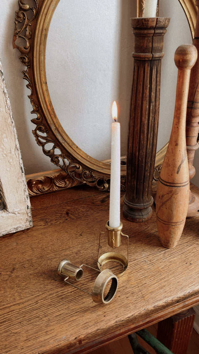 Vintage Brass Taper Candlestick Holders