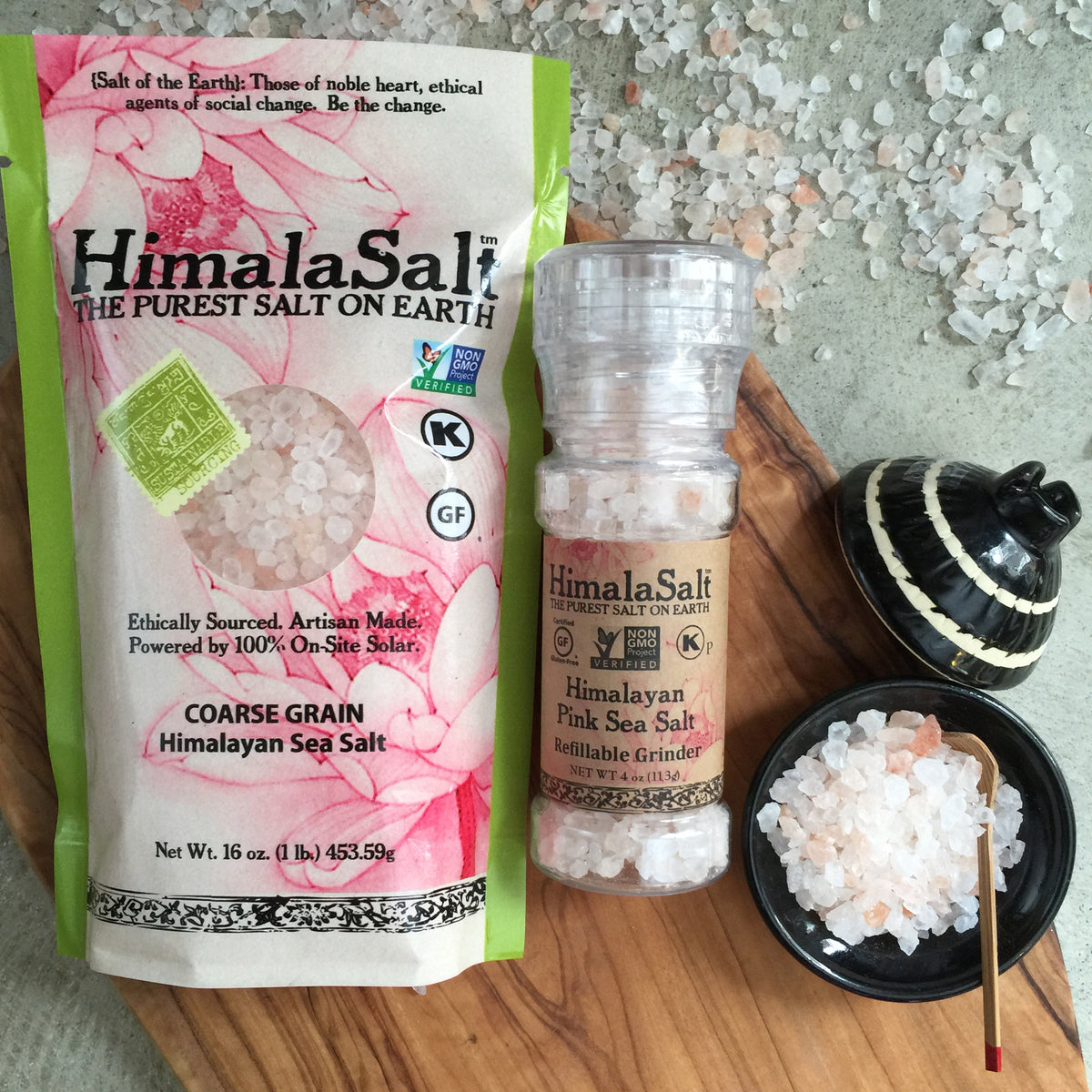 Himalayan Grinder with Refill, Gourmet Salt Collection