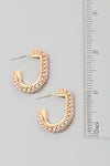 Baguette Oval Hoop Earrings