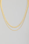 Layered Herringbone Layered Chain Necklace