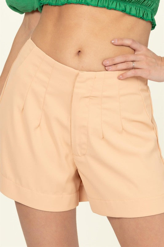 tangerine high waisted shorts