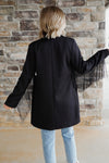 Ellie Fringe Blazer in Black