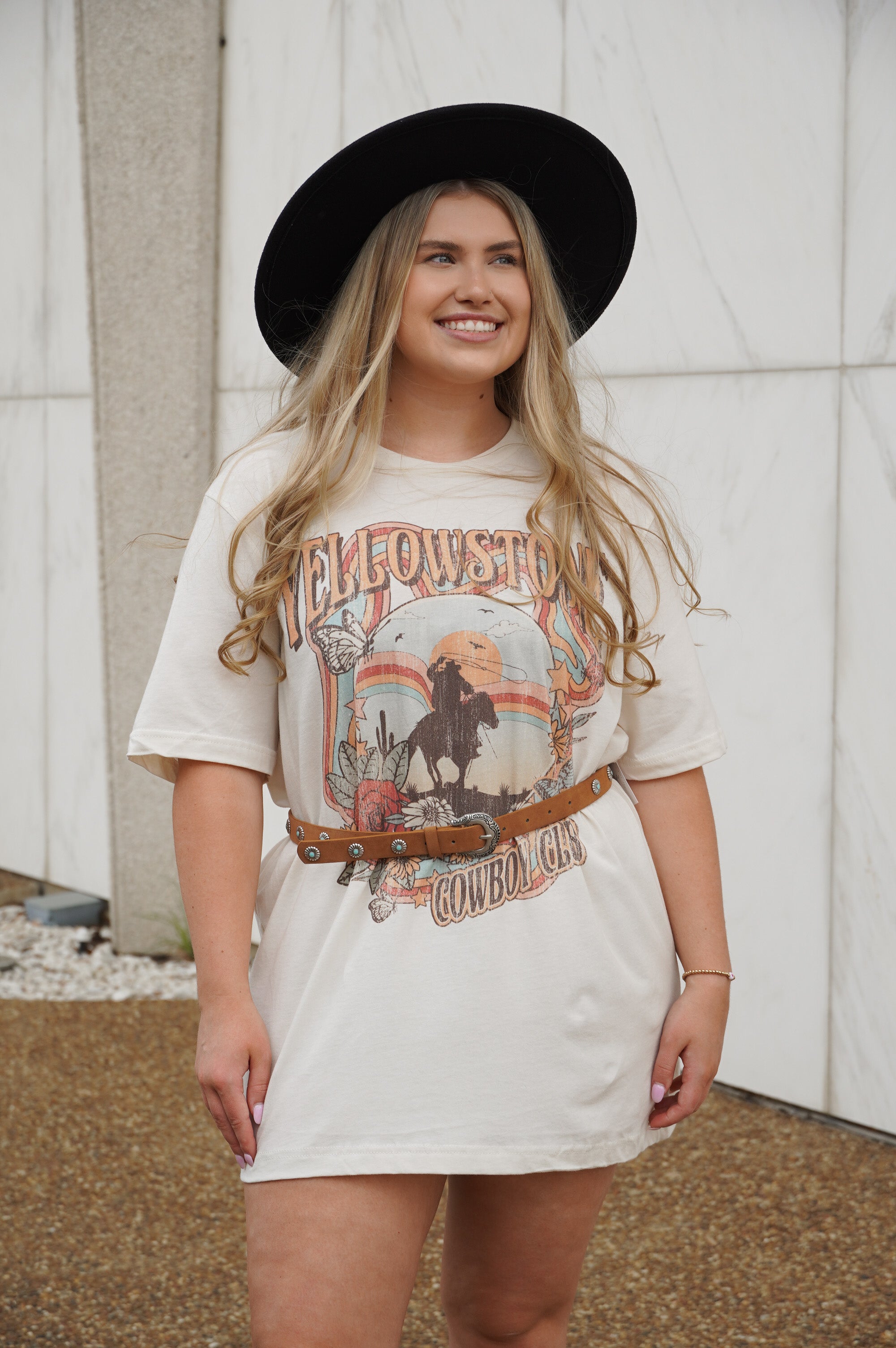 Cream Yellowstone Oversized Tee