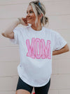 Mom Pink Block Tee