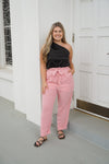 Light Pink Waist Tie Pants