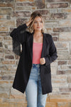 Ellie Fringe Blazer in Black