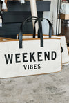 Weekend Vibes Canvas Tote