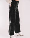 Black Faux Leather Pants