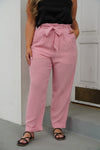 Light Pink Waist Tie Pants