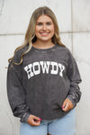 Howdy Black Corded Sweatshirt