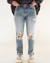 Frankie Mid Rise Girlfriend Jeans