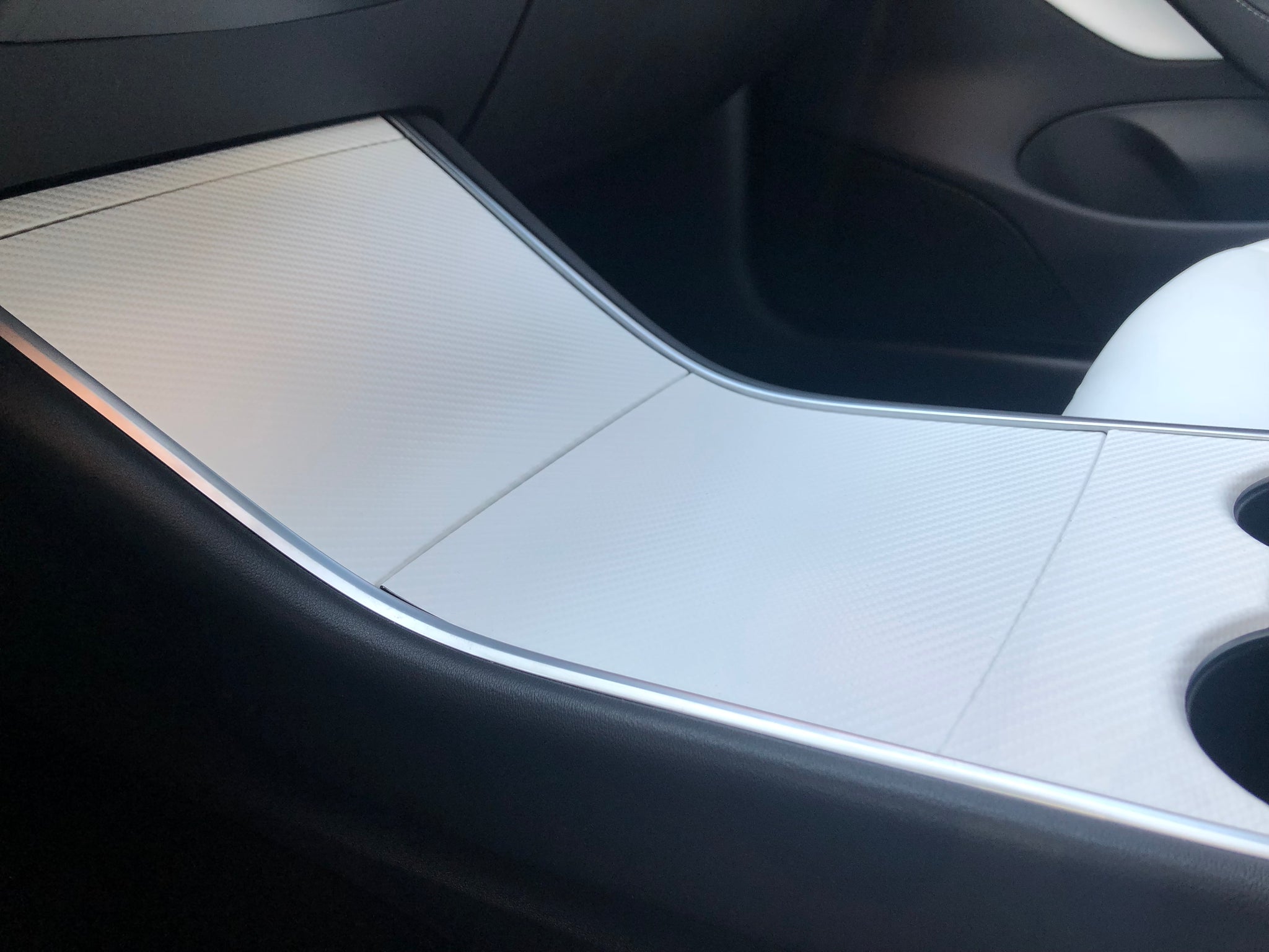For Tesla Model 3 Center Console Wrap Kit Carbon Firber